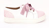 Clarys Pink and White Glitter Sneaker-Tassel Children Shoes