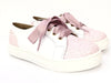 Clarys Pink and White Glitter Sneaker-Tassel Children Shoes