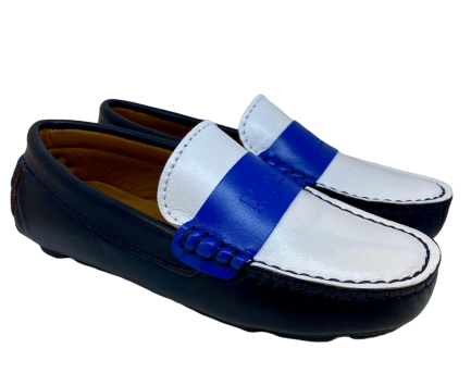 Hugo Boss Three-Tone Navy Loafer-Tassel Children Shoes