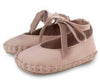 Donsje Nude Bow Around the Ankle-Tassel Children Shoes
