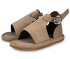Donsje Taupe Sandal with Buckle-Tassel Children Shoes