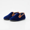 Bonton Navy Velvet Smoking Loafer-Tassel Children Shoes
