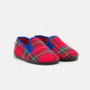 Bonton Red Plaid Smoking Loafer-Tassel Children Shoes