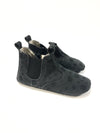 Enfant Gray and Black Slipper-Tassel Children Shoes