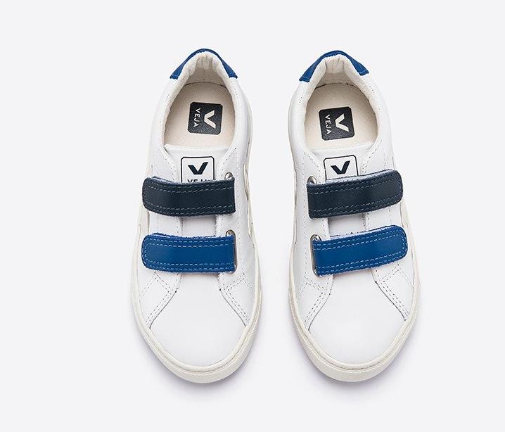 Veja Blue Velcro Sneaker-Tassel Children Shoes