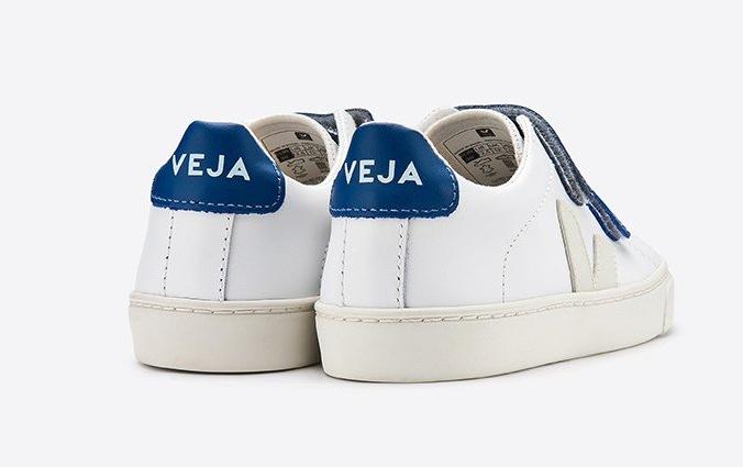 Veja Blue Velcro Sneaker-Tassel Children Shoes