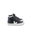 Veja Black Hightop Fur Lined Sneaker-Tassel Children Shoes