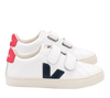 Veja Red, Blue, and White Velcro Sneaker-Tassel Children Shoes