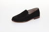 Hoo Black Suede Elastic Side Loafer-Tassel Children Shoes