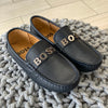Hugo Boss Navy Leather Loafer-Tassel Children Shoes