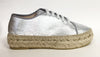 Maison de L&#39;Espadrille Silver Espadrille-Tassel Children Shoes