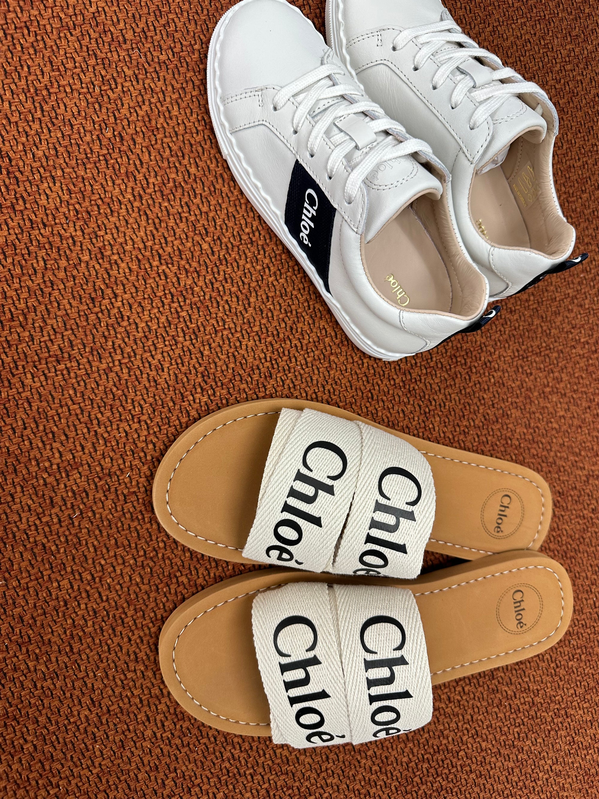 Chloe Ivory Logo Slides-Tassel Children Shoes
