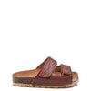 Papanatas Brown Velcro Slide-Tassel Children Shoes