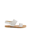 Manuela White Pebbled Sandal-Tassel Children Shoes