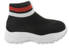 Hoo Stripe Sock Sneaker-Tassel Children Shoes