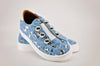 Atlanta Mocassin Blue Leopard Silver Dot Sneaker-Tassel Children Shoes