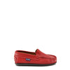 Atlanta Mocassin Red Textured Loafer-Tassel Children Shoes