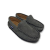 Atlanta Mocassin Gray Textured Loafer-Tassel Children Shoes