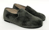 Zeebra Grey Velvet Loafer-Tassel Children Shoes