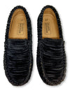 Atlanta Mocassin Black Velvet Lined Loafer-Tassel Children Shoes