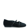 Blublonc Black Sparkle Velvet Double Braided Mary Jane-Tassel Children Shoes
