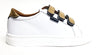 Atlanta Mocassin White/Gold Velcro Sneaker-Tassel Children Shoes