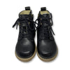 Young Soles Black Buster Leather Boot-Tassel Children Shoes
