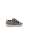 Atlanta Mocassin Taupe Textured Velcro Sneaker-Tassel Children Shoes