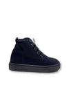 Atlanta Mocassin Navy Suede High Top Sneaker-Tassel Children Shoes