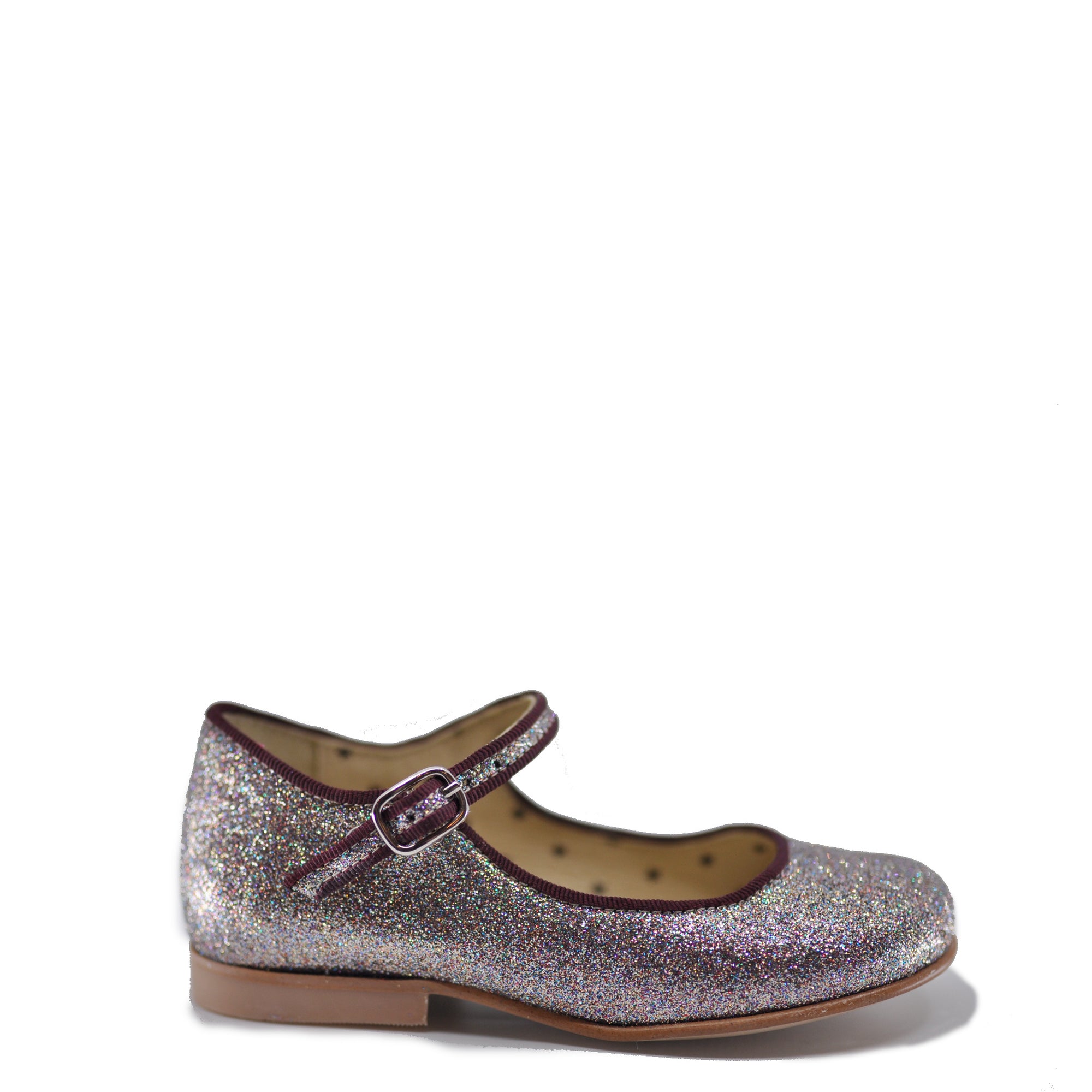 BONTON Wine Glitter Mary Jane-Tassel Children Shoes