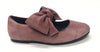 Blublonc Mauve Suede Bow Ballet-Tassel Children Shoes