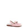 Papanatas Soft Pink Patent Elastic Mule-Tassel Children Shoes