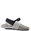 Hoo Taupe Cableknit Slingback-Tassel Children Shoes