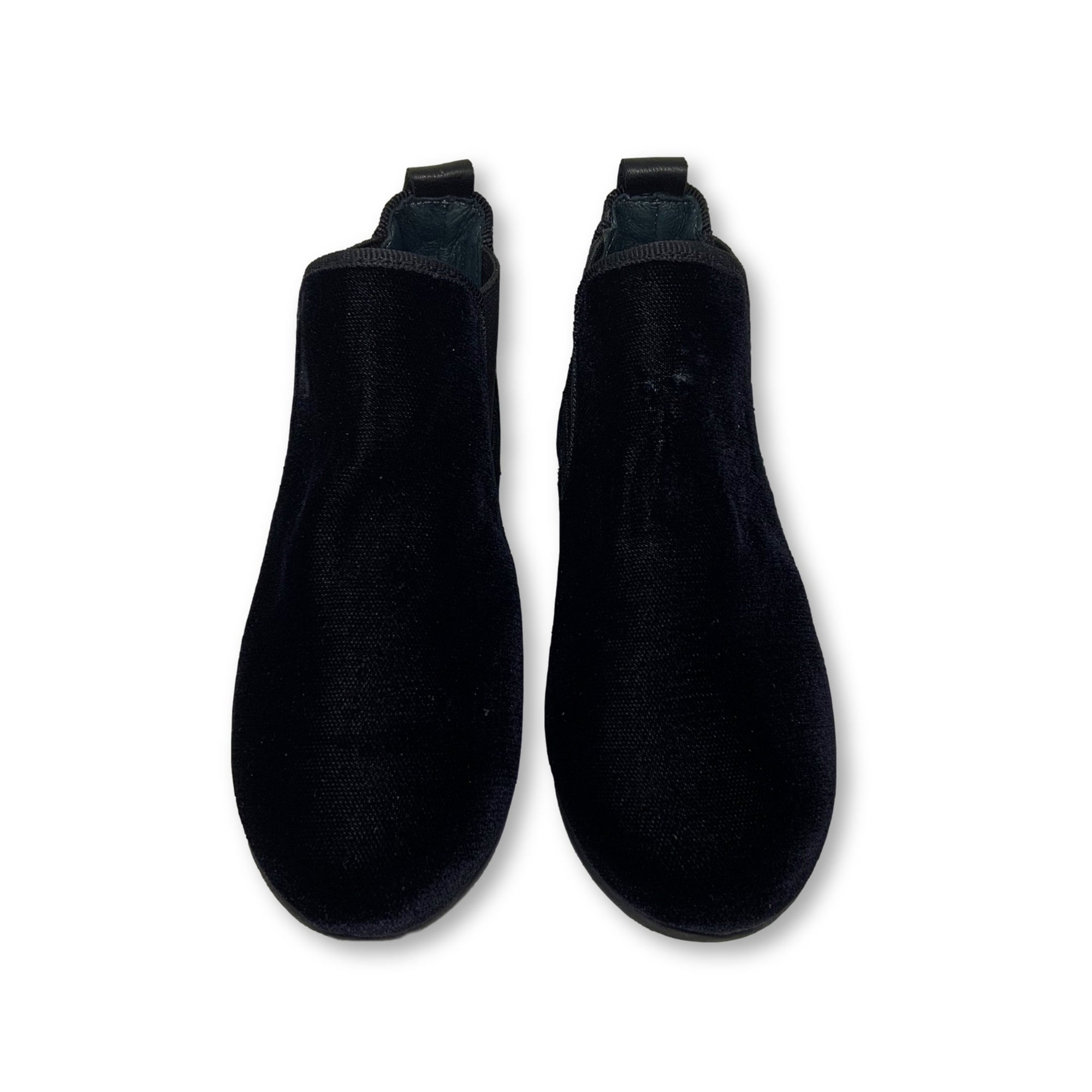 Blublonc Black Velvet Bootie-Tassel Children Shoes