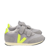 Veja Gray Mesh Running Sneaker-Tassel Children Shoes