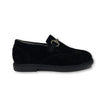 Blublonc Black Suede Chain Slip-on-Tassel Children Shoes
