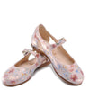 Beberlis Pink Floral Slit Back Mary Jane-Tassel Children Shoes