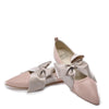 Dou Uod Pale Pink Bow Pointed Ballet Flat-Tassel Children Shoes