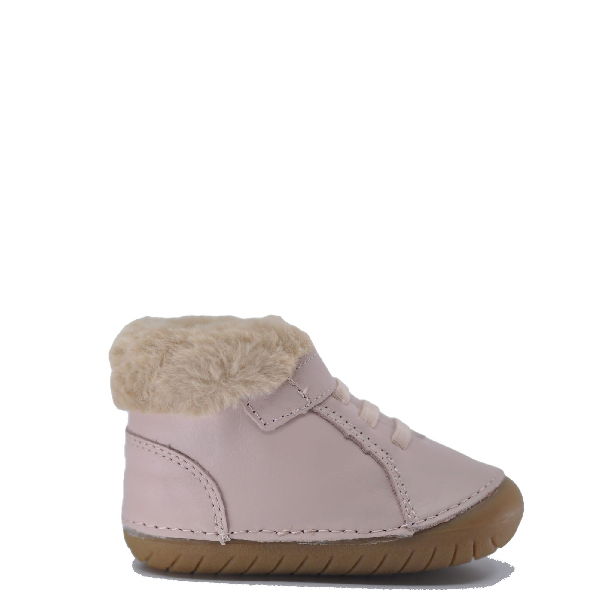 Old Soles Pink Fur Hightop Baby Sneaker-Tassel Children Shoes