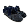 Papanatas Blue/Gray Velvet Bow Ballet-Tassel Children Shoes
