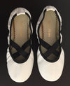 Belle Chiara White and Black Ballerina-Tassel Children Shoes