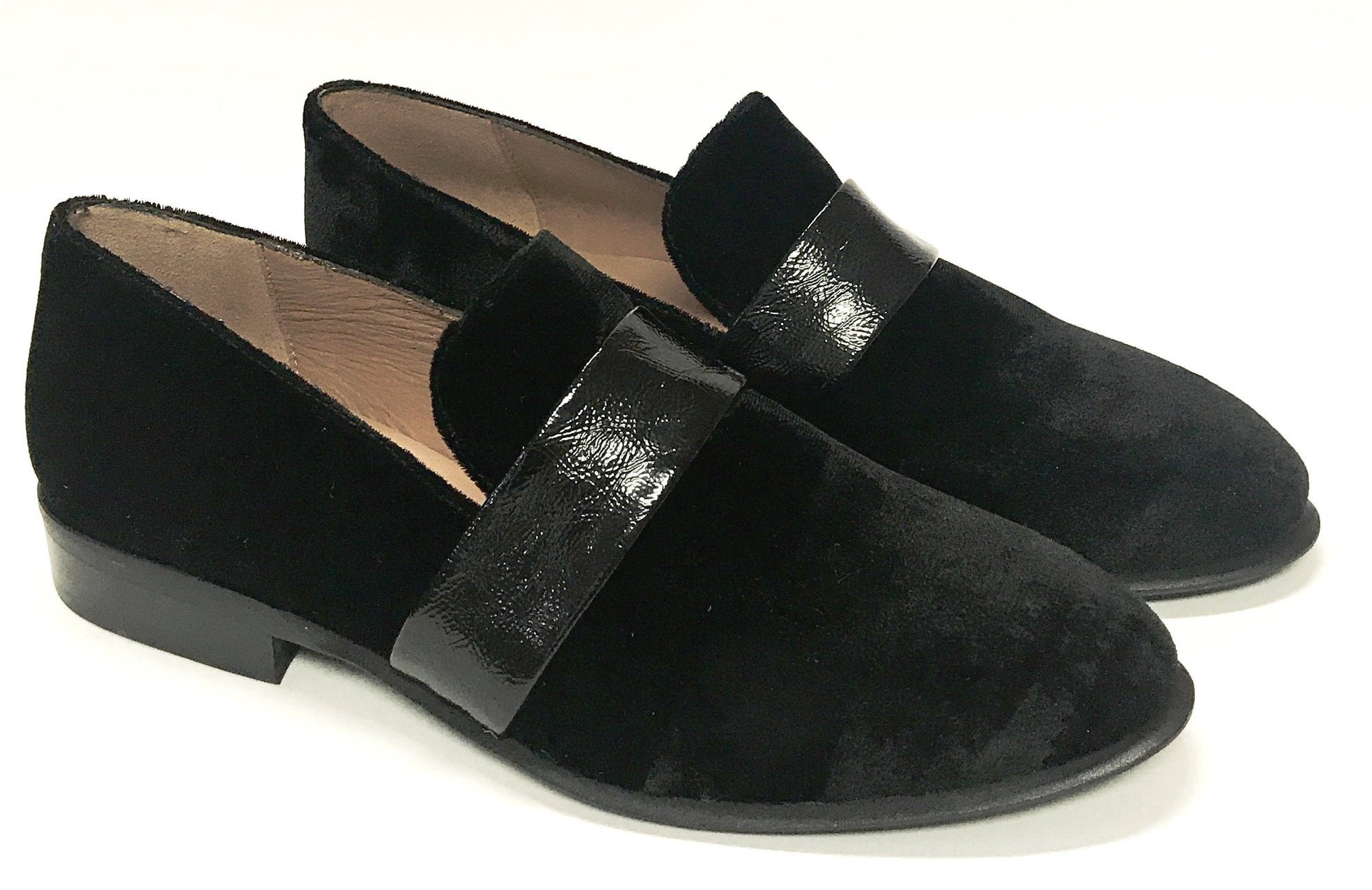 Marian Black Velvet Loafer-Tassel Children Shoes