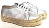 Maison de L&#39;Espadrille Silver Espadrille-Tassel Children Shoes