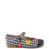 Hoo Checkered Floral Mary Jane-Tassel Children Shoes