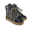 Pepe Navy Checkered Boot-Tassel Children Shoes