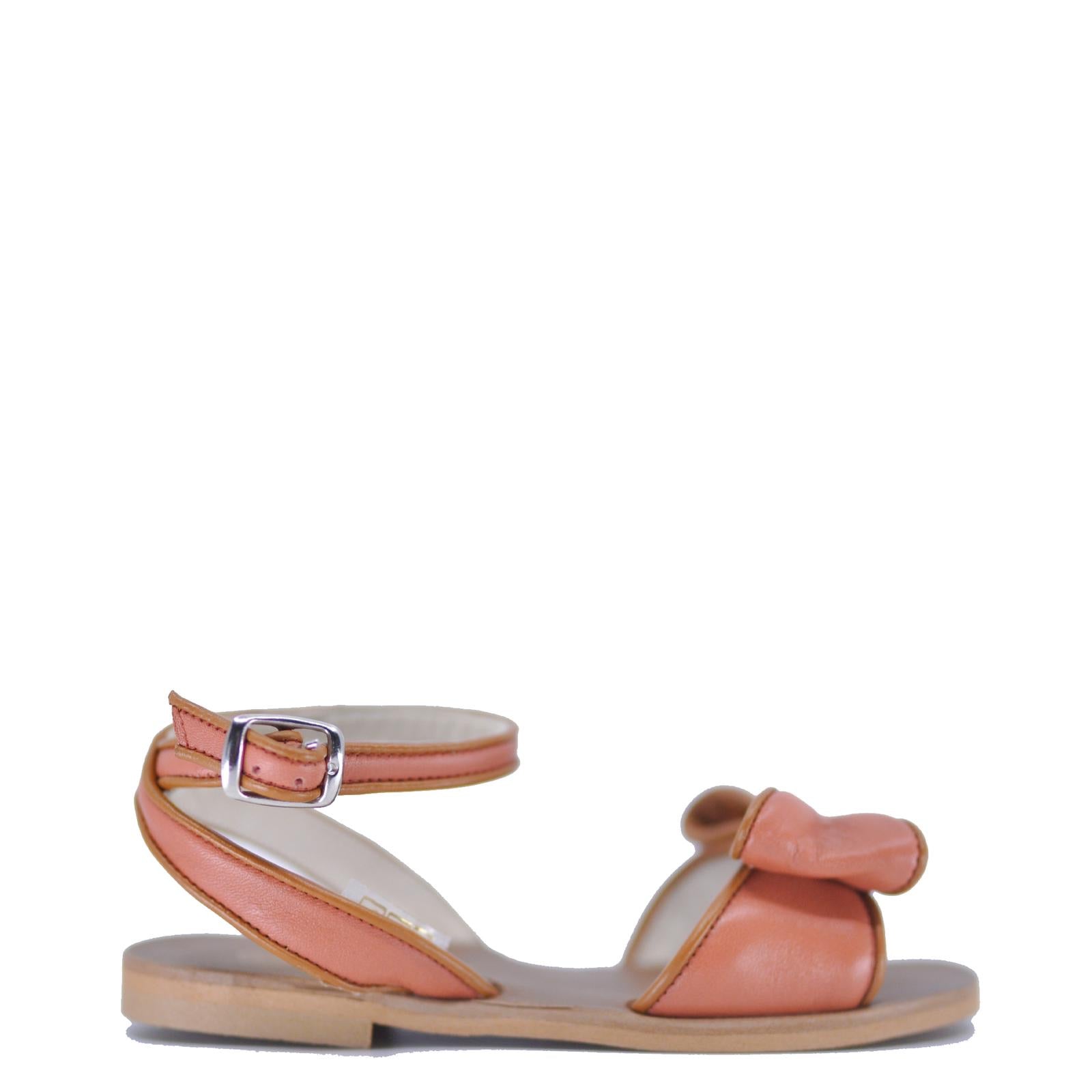 Sonatina Rose Leather Bow Buckle Sandal-Tassel Children Shoes