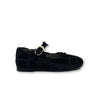 Blublonc Black Spotted Pony Hair Mary Jane-Tassel Children Shoes