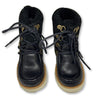 Young Soles Jimi Black Fur Lined Boot-Tassel Children Shoes