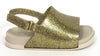 Mini Melissa Gold Glitter Beach Slide-Tassel Children Shoes