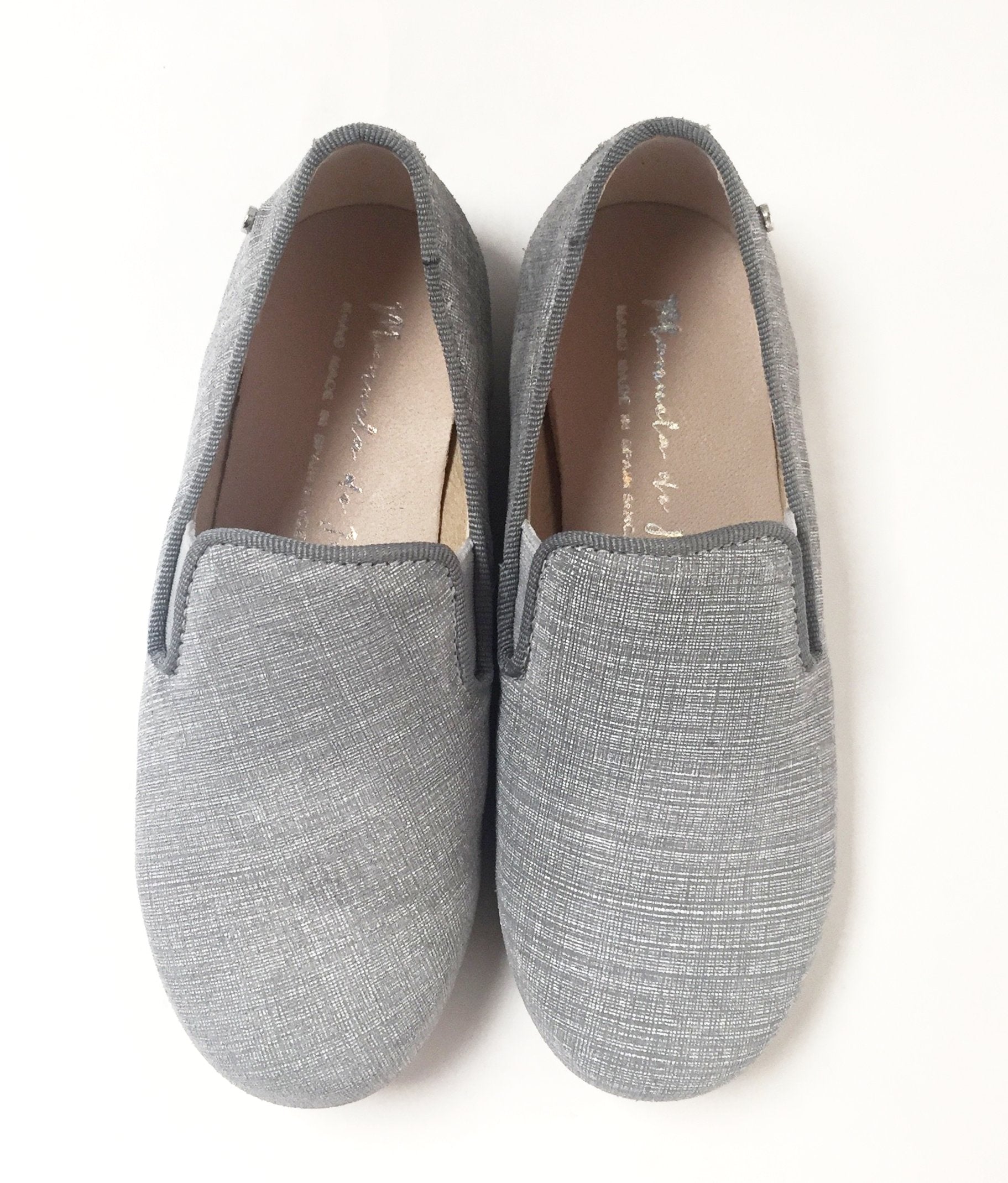 Manuela Gray Lined Slip-on-Tassel Children Shoes